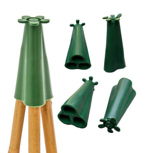 Rubber cane caps - 10, pyramid