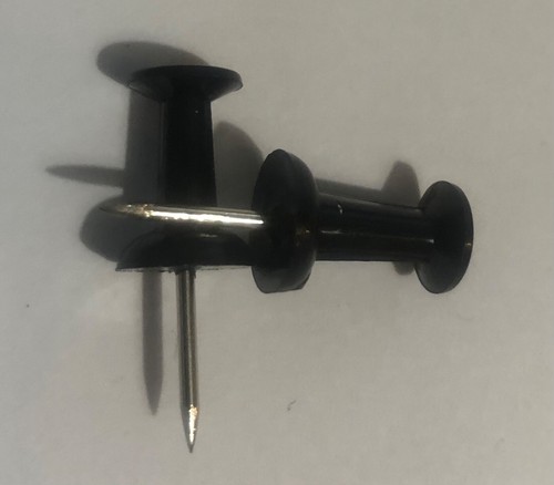 Black push pins - -, 20mm
