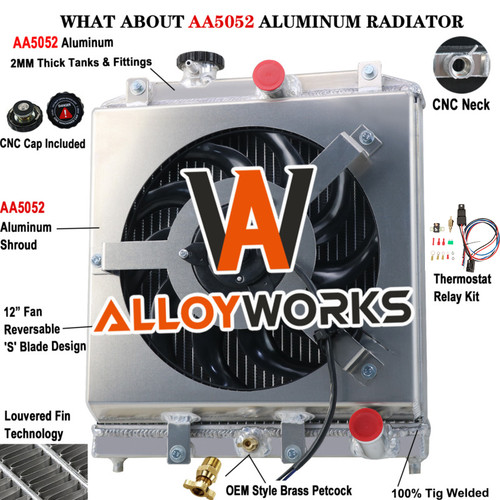 2row radiator shroud fan relay - radiator+shroud, fan+relay