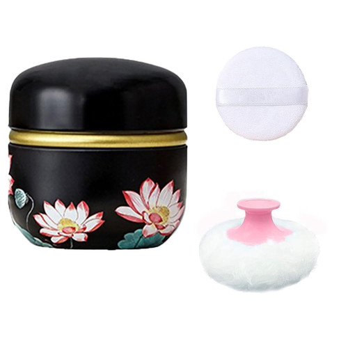 Body powder puff and container - body,