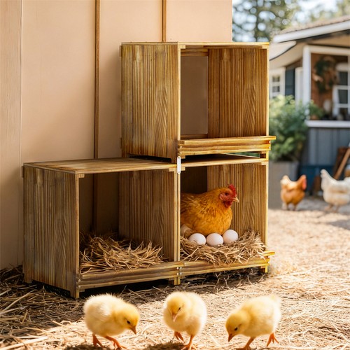 Chicken nesting box - chicken, wooden
