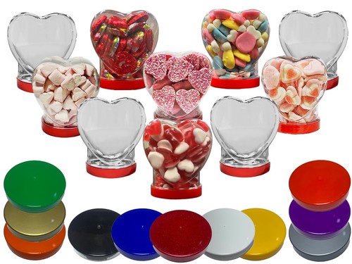 Plastic sweet jar heart - jar, shaped