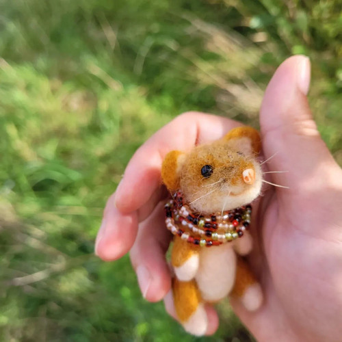 Needle felted mouse - felted, figure