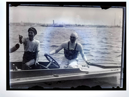 Antique 1910 glass negative - glass,