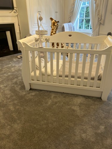 Boori royale white sleigh cot - white,