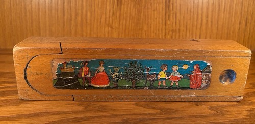 Vintage wooden pencil box - vintage,