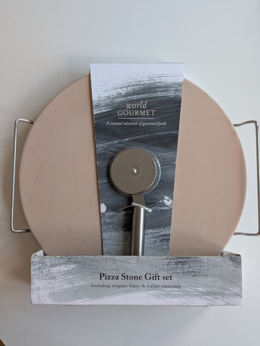 Pizza stone and cutter 13inch - pizza,
