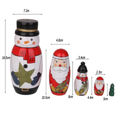 Pcs christmas matryoshka - 5,