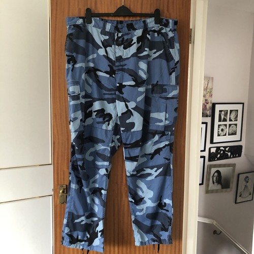 Mens army combat - cotton, blue
