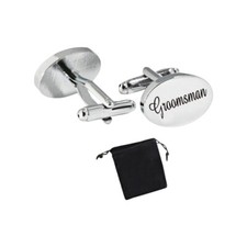 Men wedding cufflinks - wedding, silver