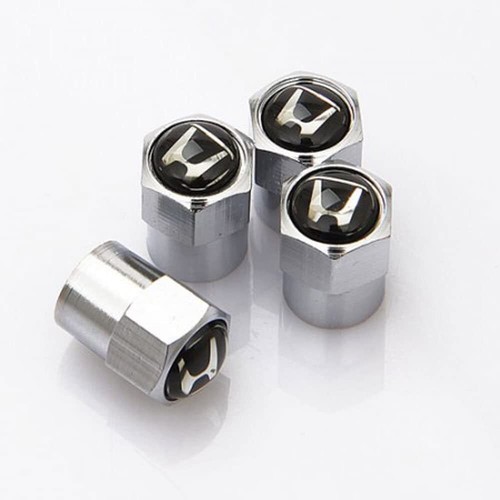 Honda chrome metal tire valve - honda,
