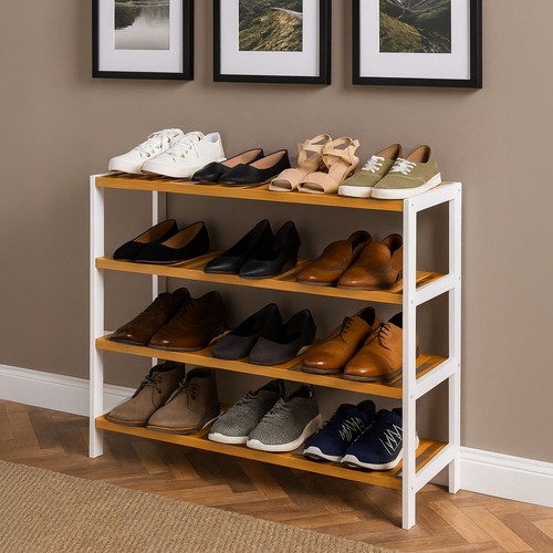 Neo tier bamboo shoe rack - 4-tier,