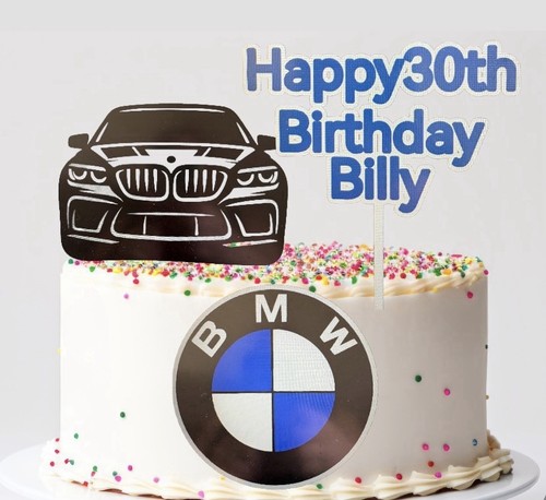 Bmw car personalised cake - bmw,