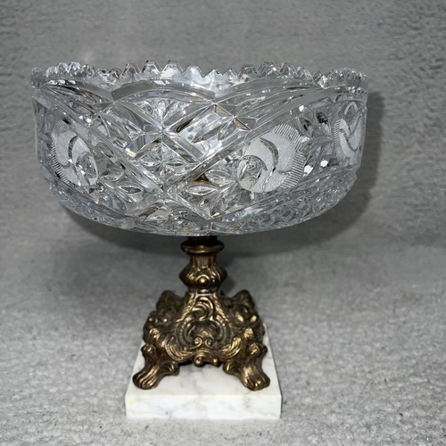 Vtg cut glass crystal - cut,