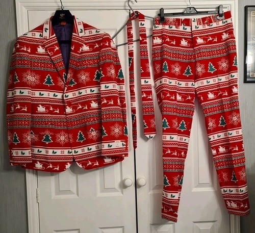 Christmas suit santa with tie - christmas,