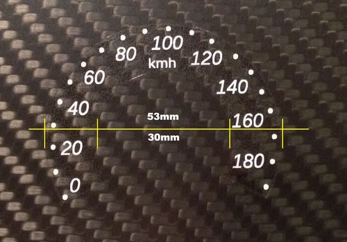 Speedometer sticker mph kmh - mph, to