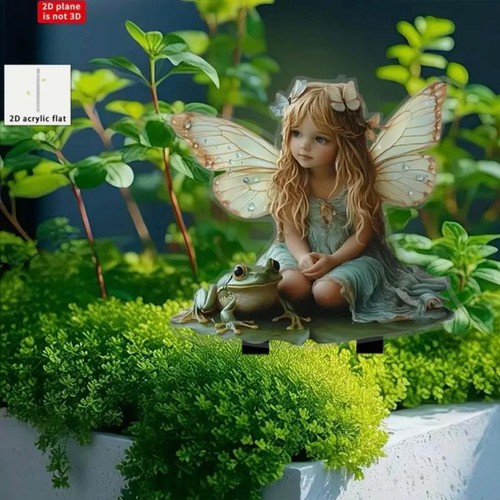 Fairy girl with frog - fairy,
