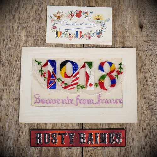 Postcard ww1 era - ww1, embroidered