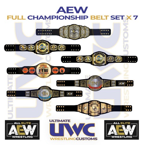 Wwe aew belts full custom - full,