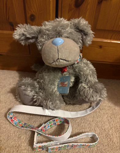 Boofle grey plush teddy - grey,
