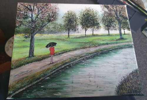 Acrylic painting canvas by - canvas,