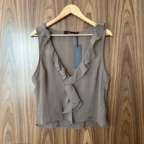Lioness taupe brown ruffle - taupe,