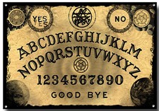 Ouija board metal sign - metal,