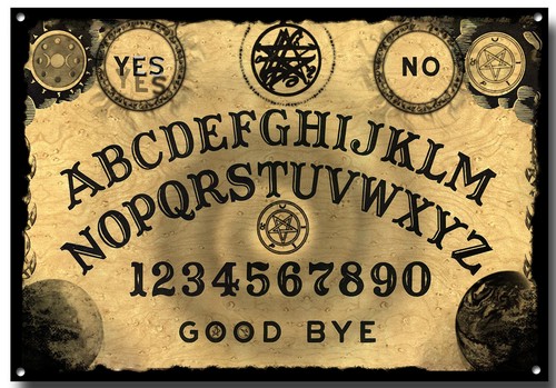 Ouija board metal sign - board,
