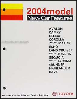 2004 toyota manual - 2004, training