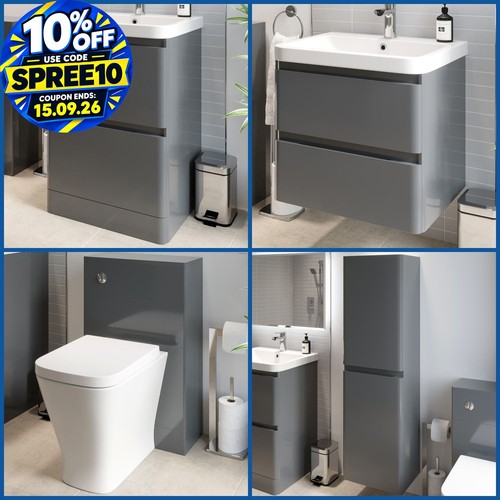 Grey bathroom furniture vanity - grey,