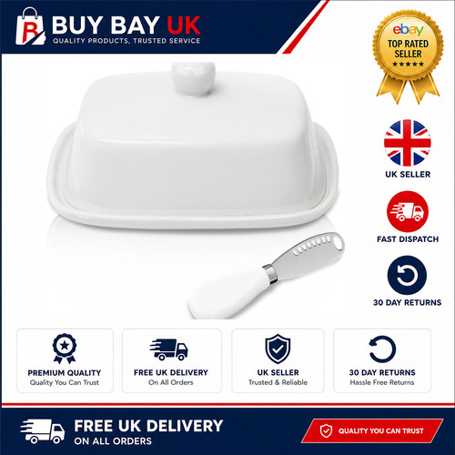 Ceramic butter dish with lid - dish,