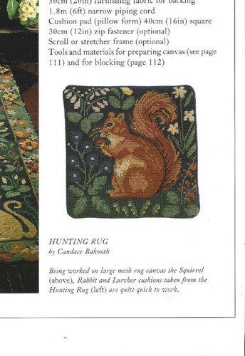 Squirrel from hunting rug - from,