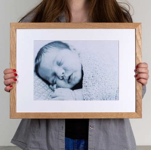 Oak photo frame with a4 - a3,