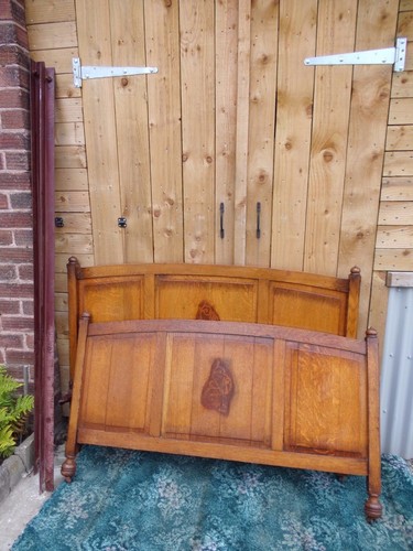 Vono oak double bed frame - ,