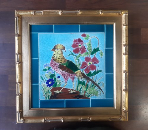 Antique large longwy pheasant - antique,