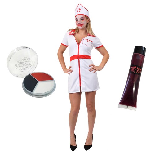 Zombie nurse costume ladies - nurse,