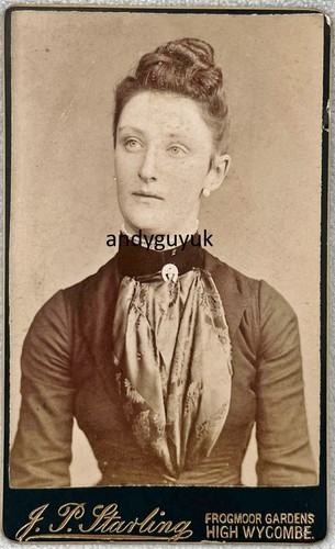 Cdv lady dress horseshoe - &,