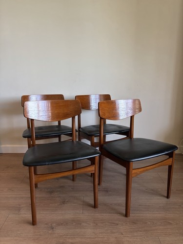 Four danish dining chairs - four,