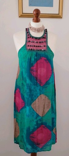 Zara green pink abstract print - green,