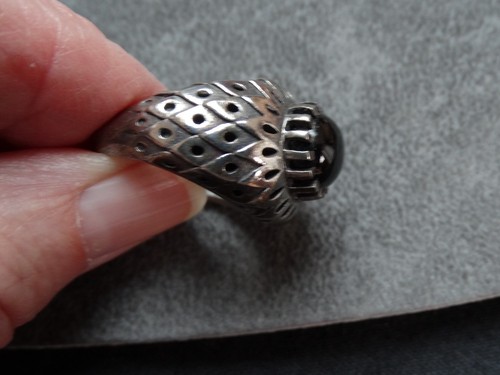 Mens pewter feather textured - mens,