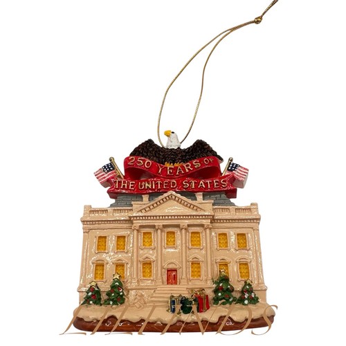 White house christmas ornament - house,
