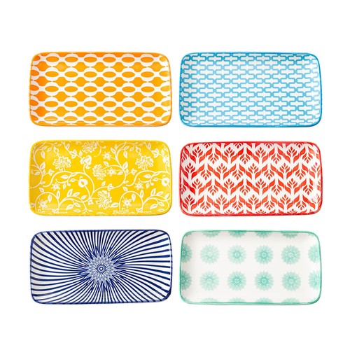 Ceramic rectangle salad plates - ceramic,
