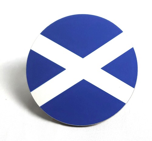 Scottish saltire flag - scottish, round
