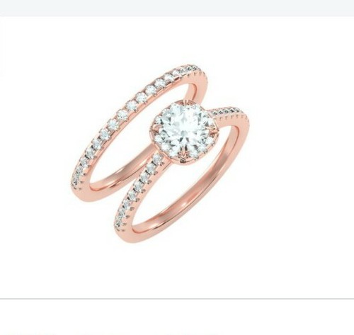 Engagement double ring - double,