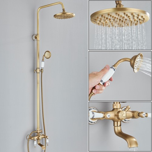Antique brass bathroom shower - antique,