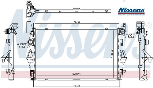 Engine cooling water radiator - engine,