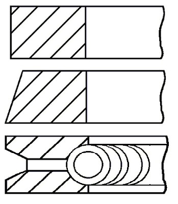 Piston ring kit for geo - ring, holden