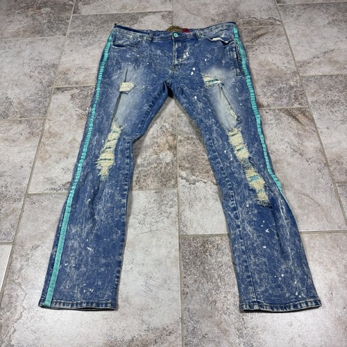 Makobi blue distress denim - blue,