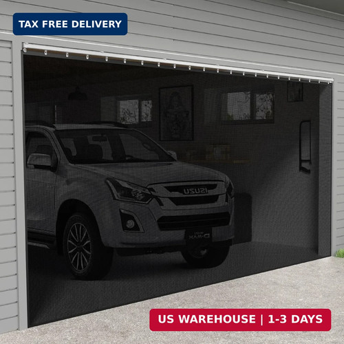 Sliding garage door - garage, screen