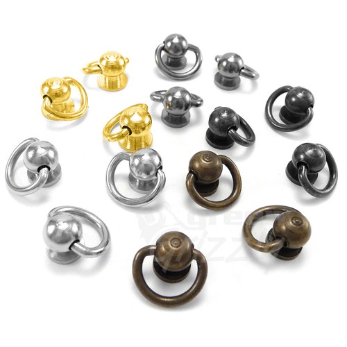 Ball post with - swivel, ring